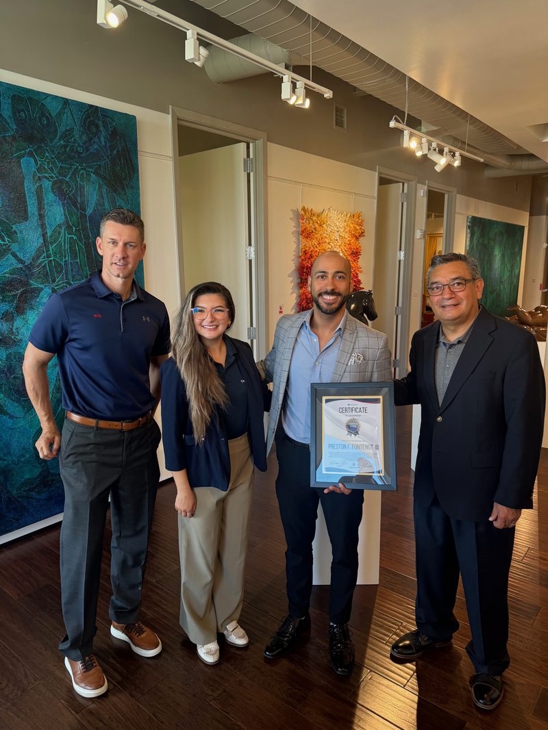 Leadership certificate presentation at Art of The World Gallery